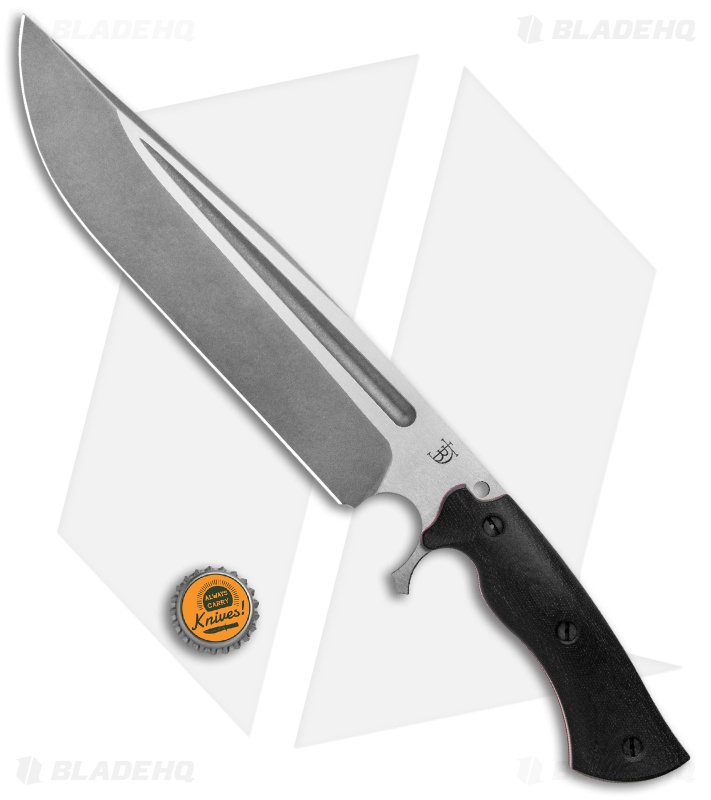 Dark Timber Knives Cave Bear Knife Black Micarta (10.3" Two-Tone)