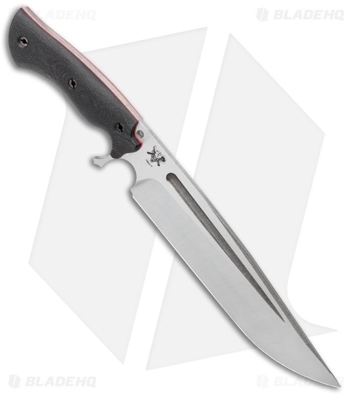 Dark Timber Knives Cave Bear Knife Black Micarta w/ Red Liners (10.3" Two-Tone)