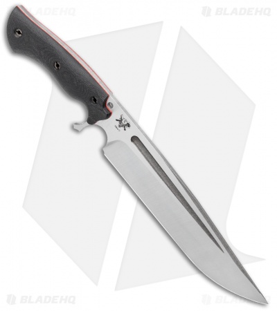 Dark Timber Knives Cave Bear Knife Black Micarta w/ Red Liners (10.3" Two-Tone)