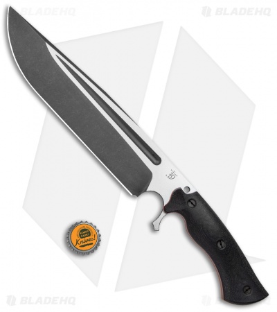 Dark Timber Knives Cave Bear Knife Black Micarta (10.3" Two-Tone Acid)