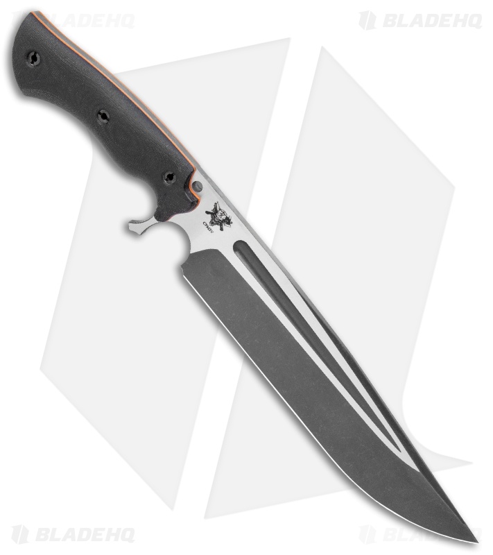 Dark Timber Knives Cave Bear Knife Black Micarta (10.3" Two-Tone Acid)