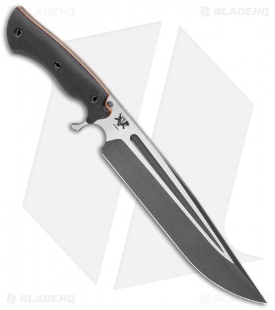 Dark Timber Knives Cave Bear Knife Black Micarta (10.3" Two-Tone Acid)