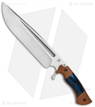 Dark Timber Knives Cave Bear Knife Blue Maple / Natural Micarta (10.3" Two-Tone)