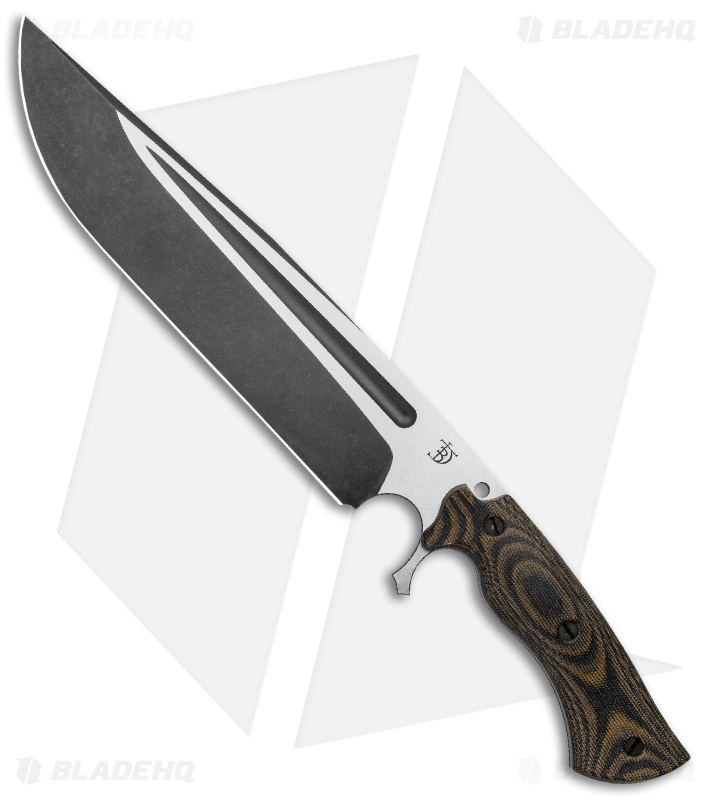 Dark Timber Knives Cave Bear Knife Camo Canvas Micarta (10.3" Two-Tone)