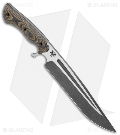 Dark Timber Knives Cave Bear Knife Camo Canvas Micarta (10.3" Two-Tone)