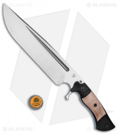 Dark Timber Knives Cave Bear Knife Curly Maple / Black Micarta (10.3" Two-Tone)
