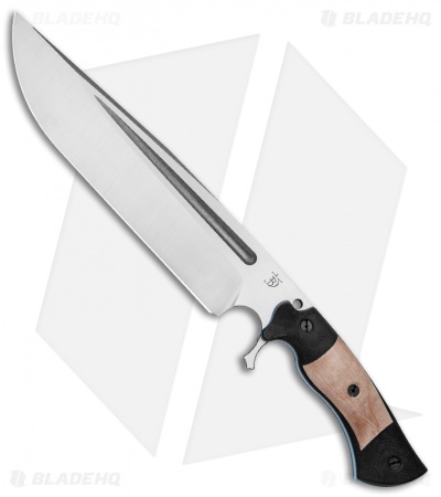 Dark Timber Knives Cave Bear Knife Curly Maple / Black Micarta (10.3" Two-Tone)
