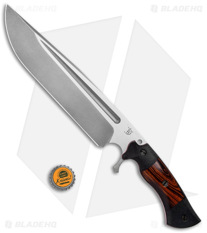 Dark Timber Knives Cave Bear Knife Desert Ironwood / Black Mi. (10.3" Two-Tone)