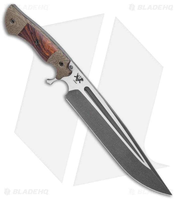 Dark Timber Knives Cave Bear Knife Desert Ironwood / Green Mi. (10.3" Two-Tone)