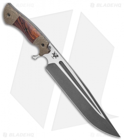 Dark Timber Knives Cave Bear Knife Desert Ironwood / Green Mi. (10.3" Two-Tone)