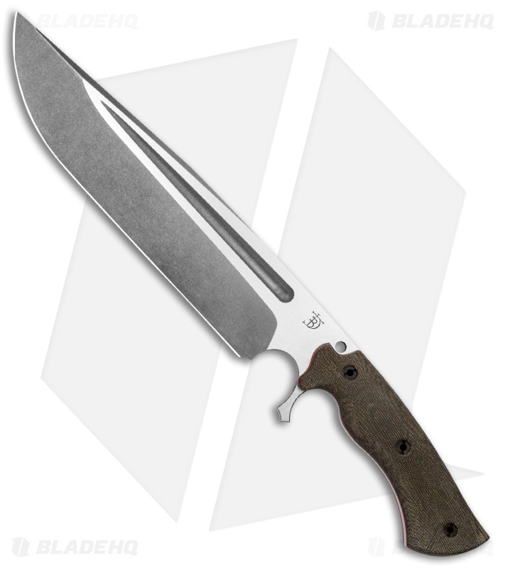 Dark Timber Knives Cave Bear Knife Green Micarta (10.3" Two-Tone)