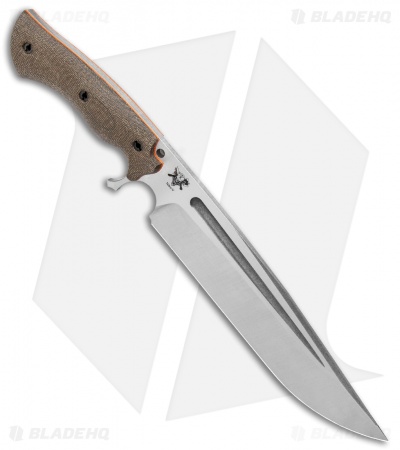 Dark Timber Knives Cave Bear Knife Green Micarta w/ Orange G-10 (10.3" Two-Tone)