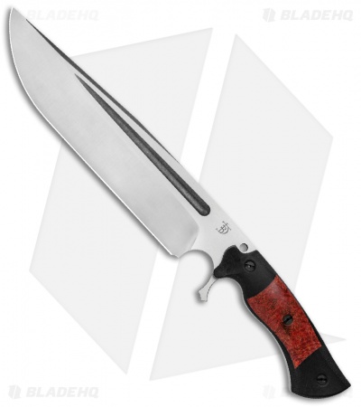 Dark Timber Knives Cave Bear Knife Red Maple Burl / Black Mi. (10.3" Two-Tone)