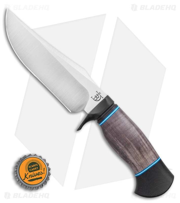 Dark Timber Knives Comanche Knife Gray Curly Maple / Black G-10 (6.3" Two Tone)