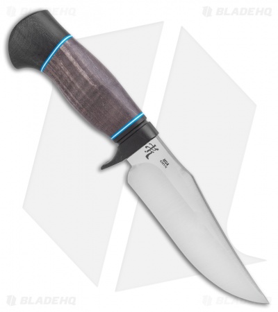 Dark Timber Knives Comanche Knife Gray Curly Maple / Black G-10 (6.3" Two Tone)