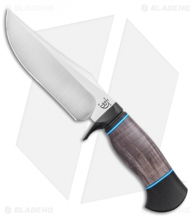 Dark Timber Knives Comanche Knife Gray Curly Maple / Black G-10 (6.3" Two Tone)
