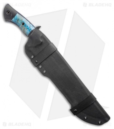Dark Timber Knives Devil's Horn Knife Black Mi. / Blue Maple (11.8" Two-Tone)