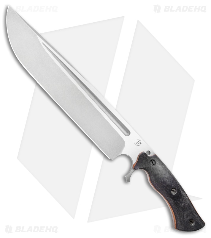 Dark Timber Knives Devil's Horn Knife Black Micarta (11.8" Two-Tone)