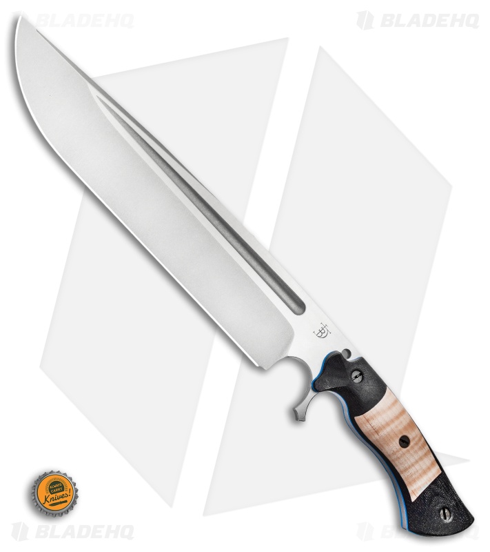 Dark Timber Knives Devil's Horn Knife Black Mi. / Curly Maple