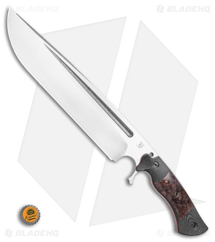 Dark Timber Knives Devil's Horn Knife Blk./Green Mi. Maple Wood (11.8" Two-Tone)