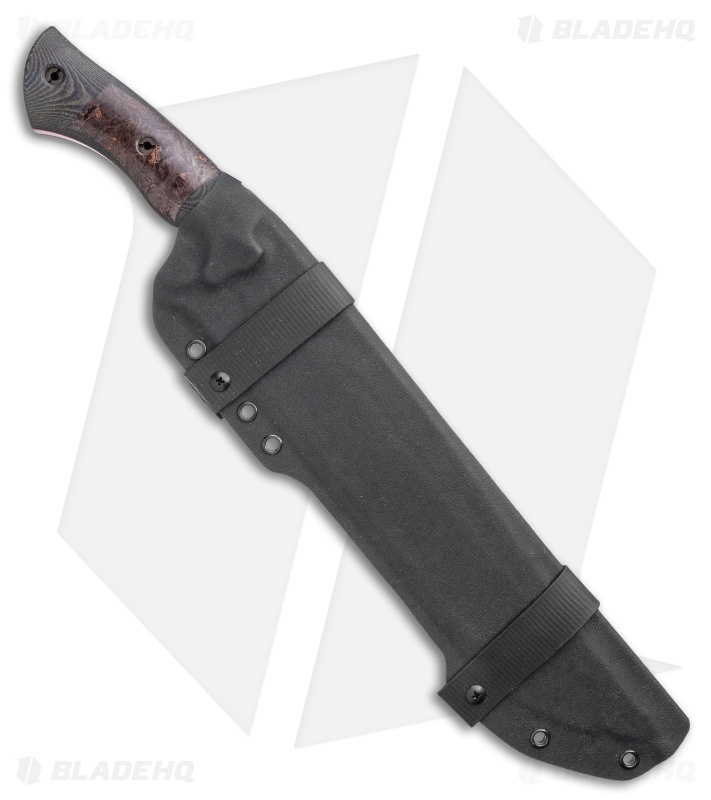 Dark Timber Knives Devil's Horn Knife Blk./Green Mi. Maple Wood (11.8" Two-Tone)