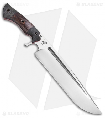 Dark Timber Knives Devil's Horn Knife Blk./Green Mi. Maple Wood (11.8" Two-Tone)