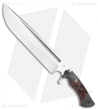 Dark Timber Knives Devil's Horn Knife Blk./Green Mi. Maple Wood (11.8" Two-Tone)