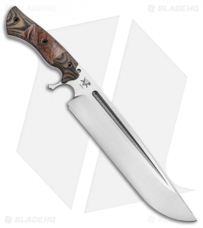 Dark Timber Knives Devil's Horn Knife Camo Mi. / Dark Ash Burl (11.8" Two-Tone)