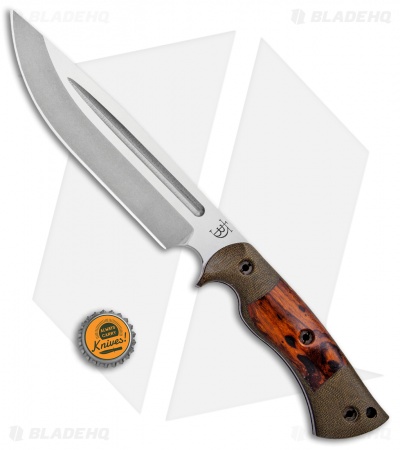 Dark Timber Knives Honey Badger Green Micarta/Desert Ironwood/Black (7.25" SW) 