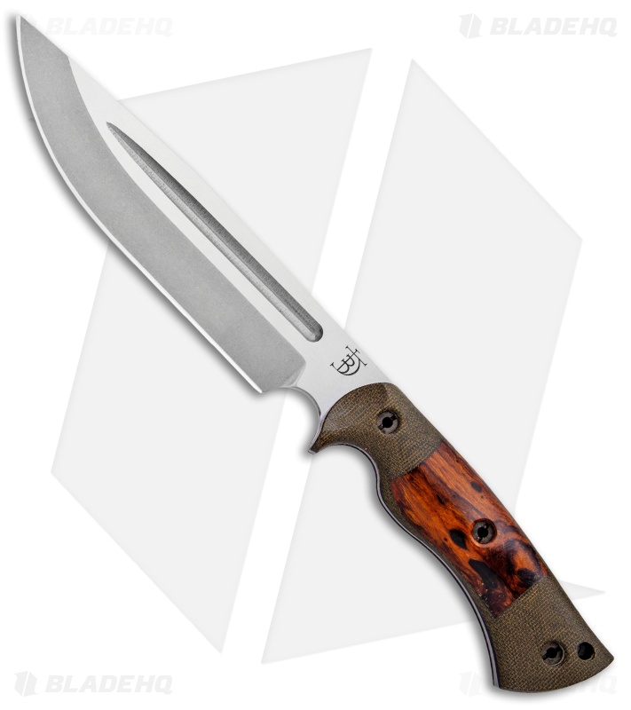 Dark Timber Knives Honey Badger Green Micarta/Desert Ironwood/Black (7.25" SW) 