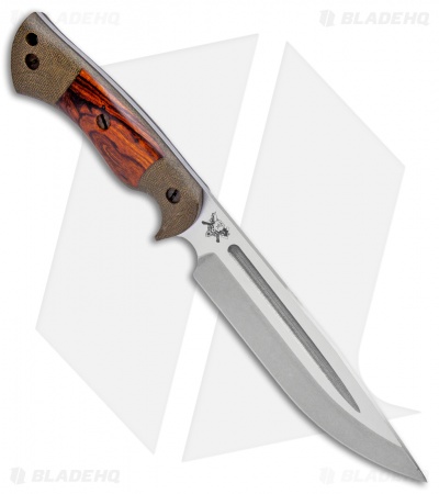 Dark Timber Knives Honey Badger Green Micarta/Desert Ironwood/Black (7.25" SW) 