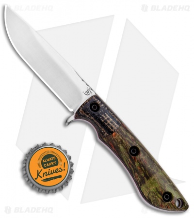 Dark Timber Tavi Fixed Blade Black & Tan Shade/Grn Maple Burl/Red (3.25" Satin)
