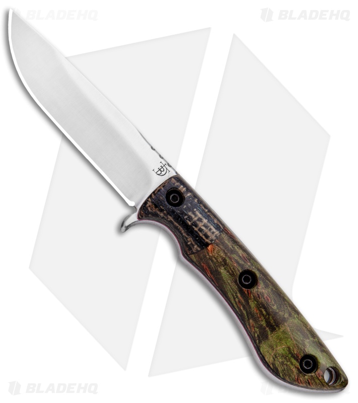 Dark Timber Tavi Fixed Blade Black & Tan Shade/Grn Maple Burl/Red (3.25" Satin)
