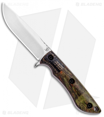 Dark Timber Tavi Fixed Blade Black & Tan Shade/Grn Maple Burl/Red (3.25" Satin)