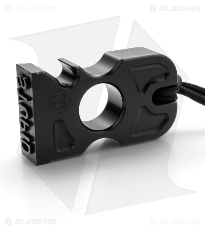 DB Customs Small Stupid Stamp Single Knuck Bottle Opener Keychain Black Aluminum