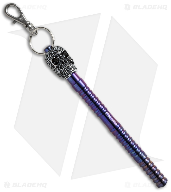 Darrel Ralph Designs DDR Anodized Titanium Keychain Kubaton Pen w/ Skull