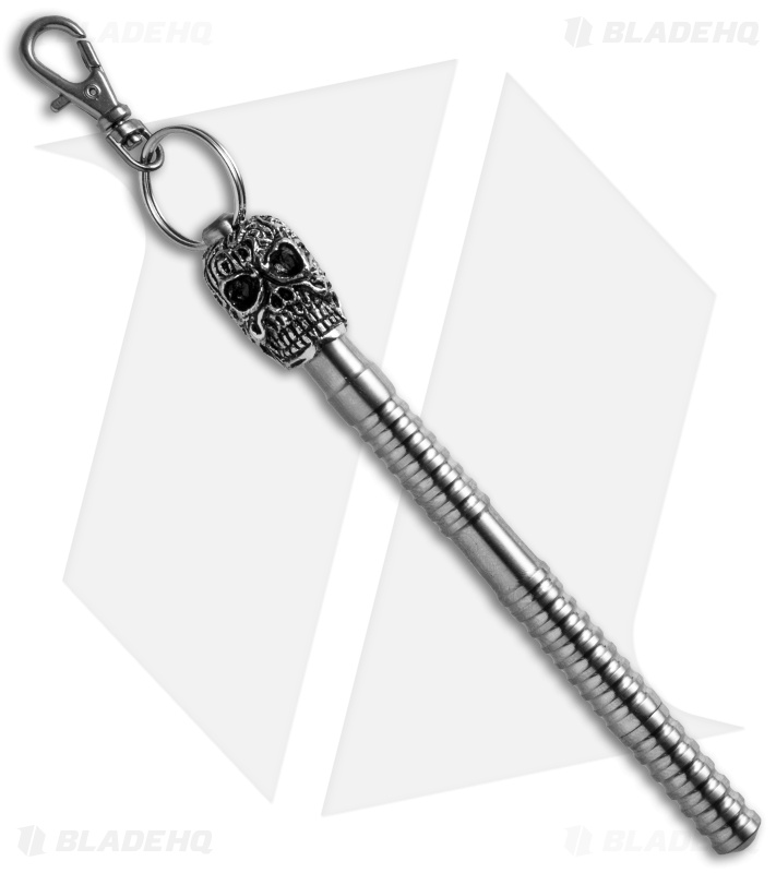 Darrel Ralph Designs DDR Polished Titanium Keychain Kubaton Pen w/ Skull