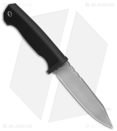 Demko Knives Freereign USA Made Clip Point Knife Black TPR (5" SW CPM 3V)