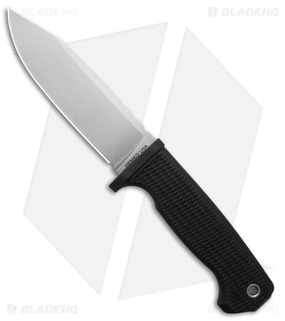 Demko Knives Freereign USA Made Clip Point Knife Black TPR (5" SW CPM 3V)