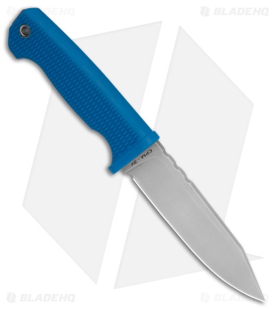 Demko Knives Freereign USA Made Clip Point Knife Blue TPR (5" SW CPM 3V)