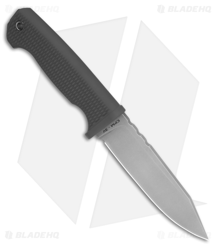 Demko Knives Freereign USA Made Clip Point Knife Gray TPR (5" SW CPM 3V)