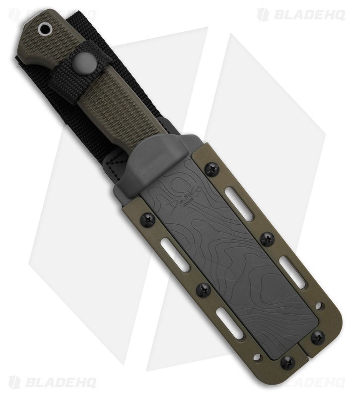 Demko Knives Freereign USA Made MagnaCut Drop Point Knife Rubber Green (5" SW)