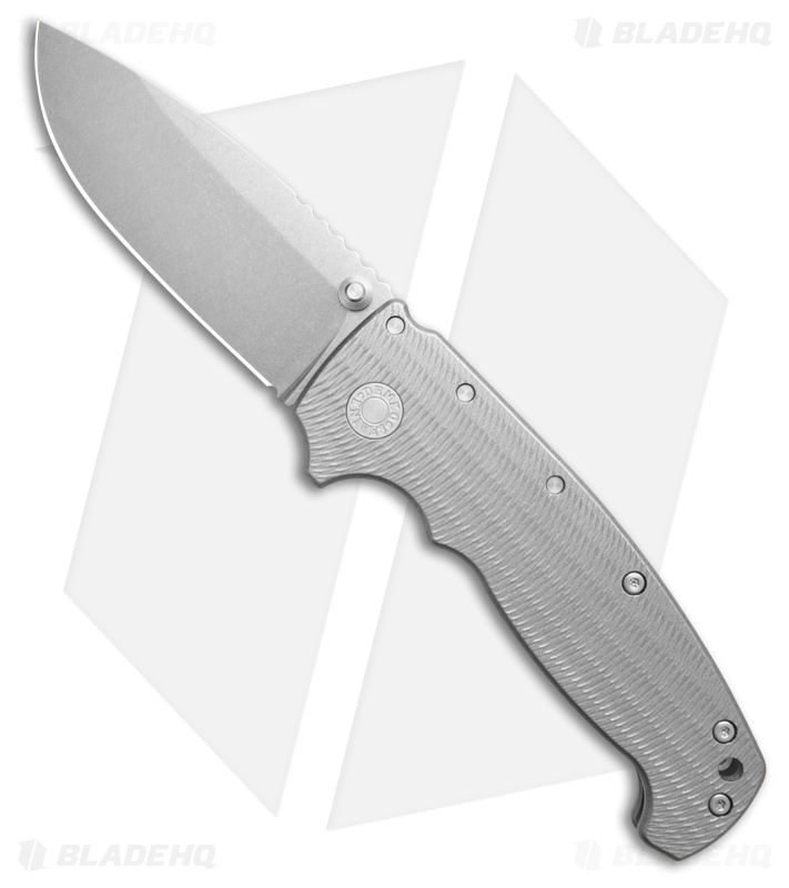 Demko AD20 XL Shark-Lock Knife Textured Titanium (4