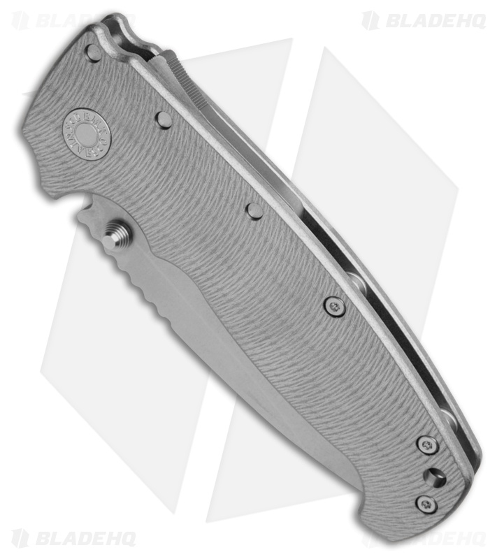 Demko AD20 XL Shark-Lock Knife Textured Titanium (4