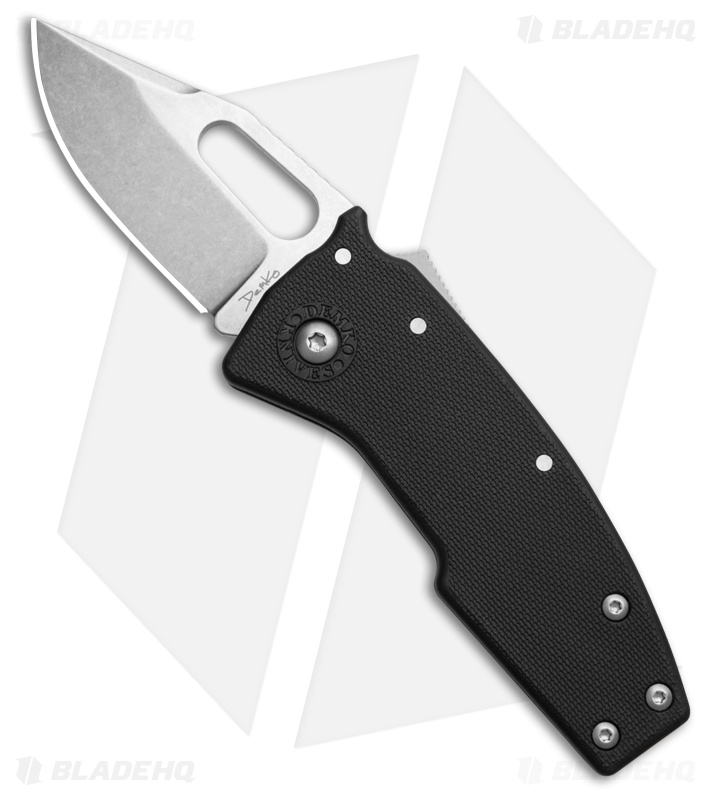 Demko Nano-Shark Clip Point Shark-Lock Knife Black GRN (2.1" SW AUS-10A)