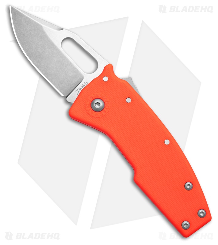 Demko Knives Nano-Shark Orange GRN Clip Point SW AUS-10A