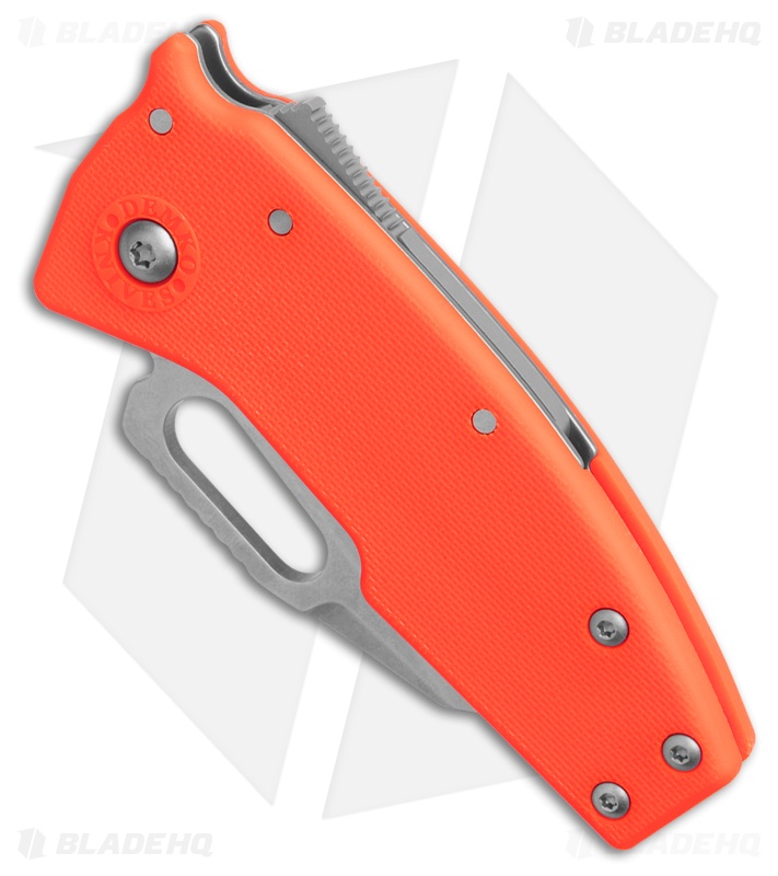 Demko Nano-Shark Shark Foot Shark-Lock Knife Orange GRN (2.1" SW AUS-10A)