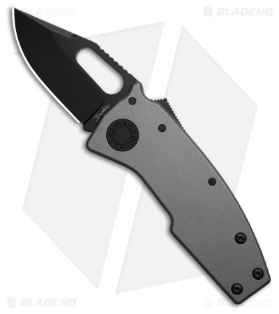 Demko Nano-Shark Stealth Clip Point Knife Artillery Gray Aluminum (2.1" SW 20CV)