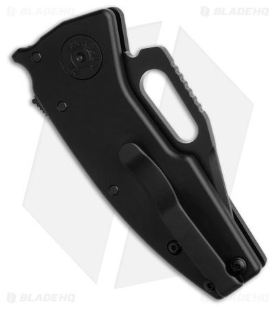 Demko Nano-Shark Stealth Clip Point Knife Black Aluminum (2.1" SW 20CV)