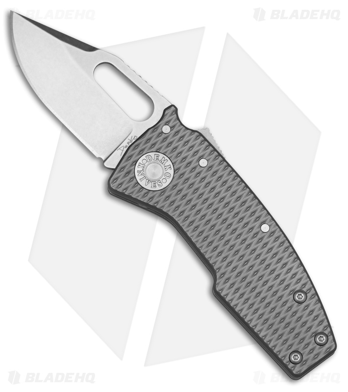 Demko Nano-Shark Clip Point Shark-Lock Knife Milled Titanium (2.1" SW 20CV)